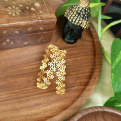 Floral American Diamond Bangle