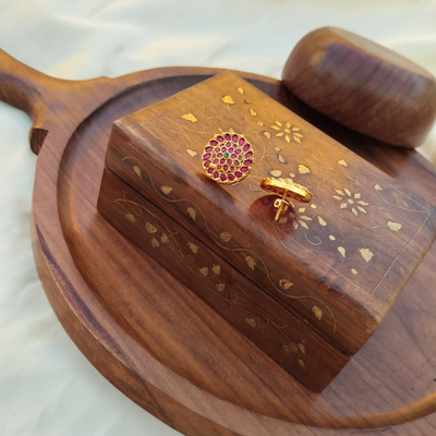 Ruby Green Stud Earring