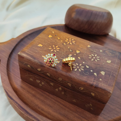 multi Color Screw Stud Earring