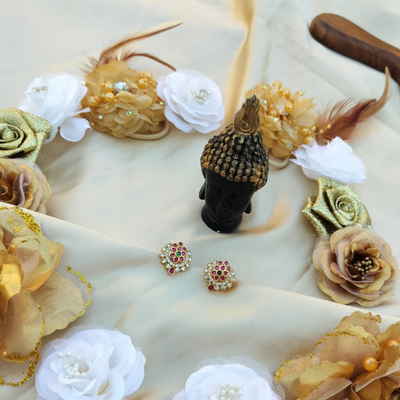 multi Color Screw Stud Earring