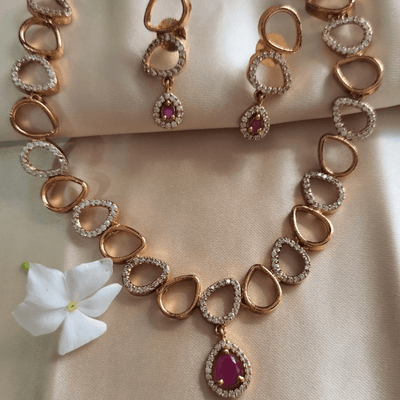 Diamond look alike Necklace