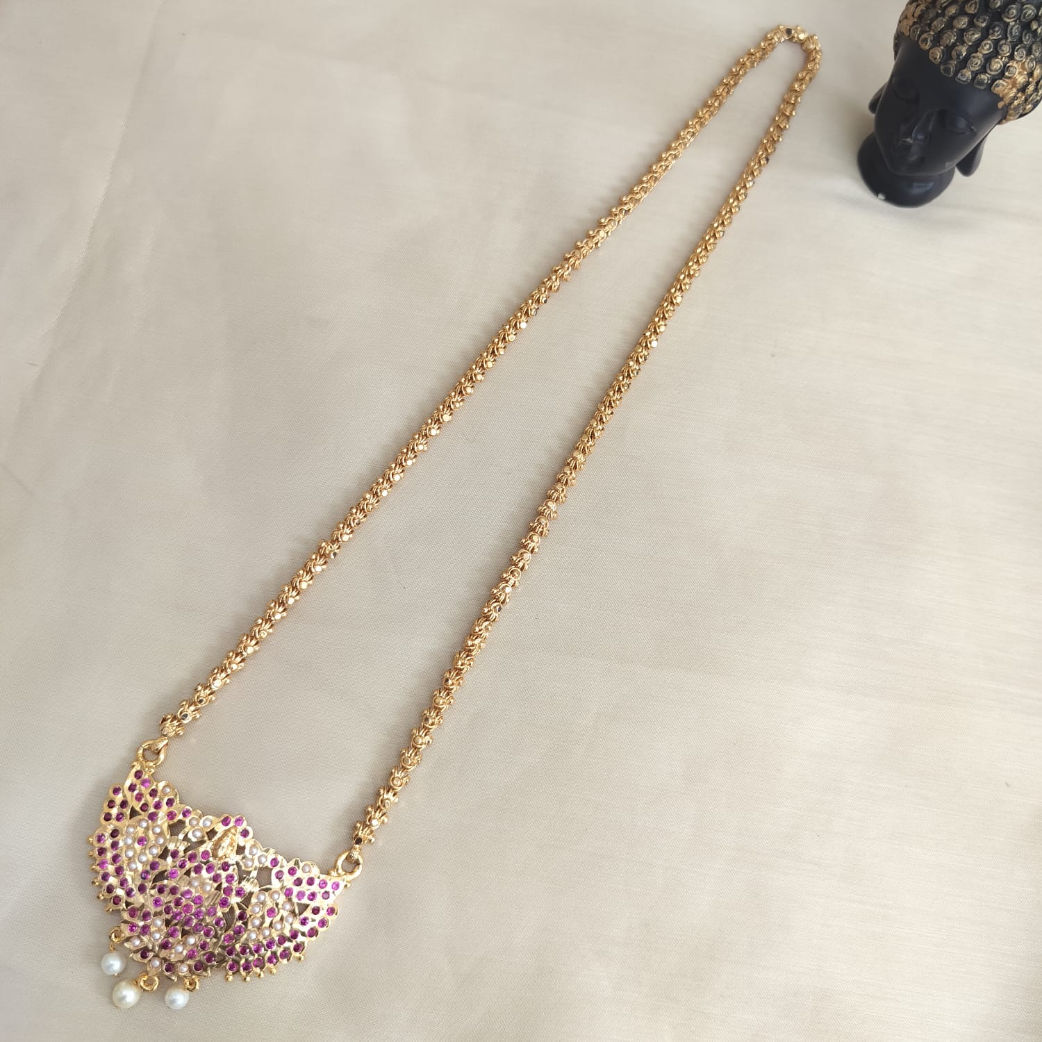 Vintage Lakshmi Panchaloha Dollar Chain