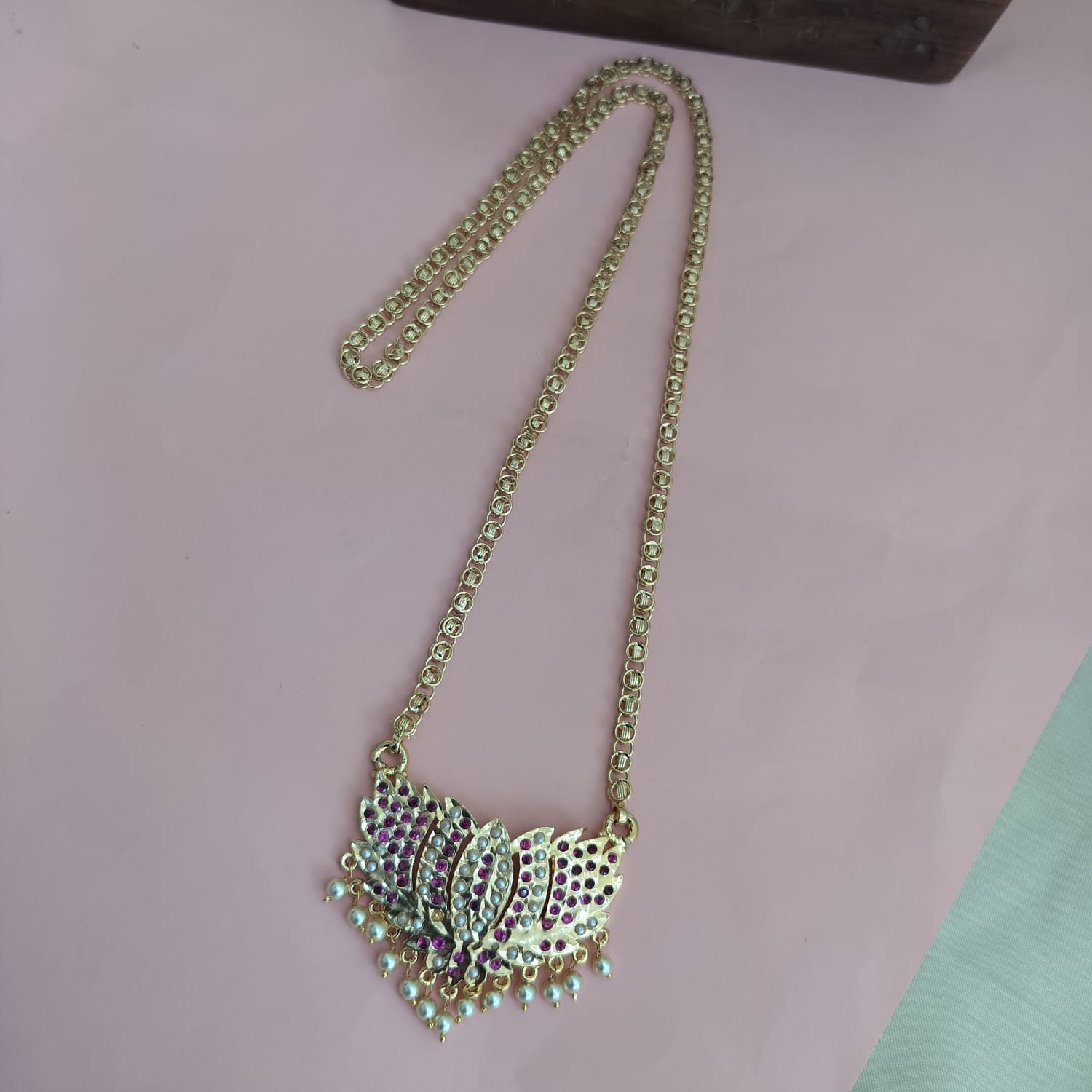 Vintage Lotus Panchaloha Dollar Chain