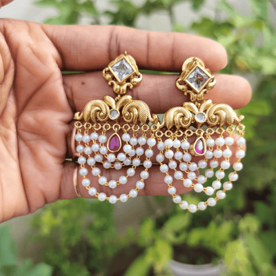 Layered Pearl Earrings