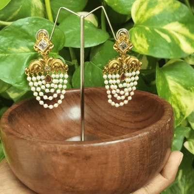 Layered Pearl Earrings