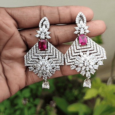 Mia American Diamond Flower Design Earring