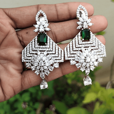 Mia American Diamond Flower Design Earring