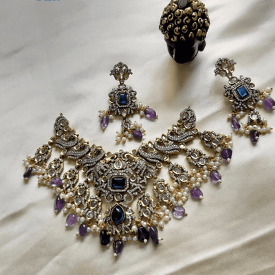 Victorian Moissanite Stone Neckpiece