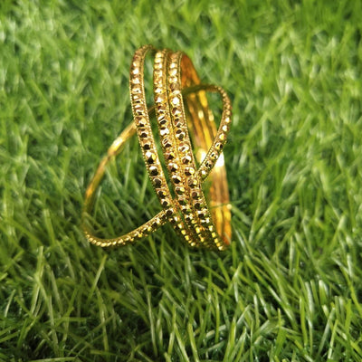Gold Plated Thin Designer Bangles