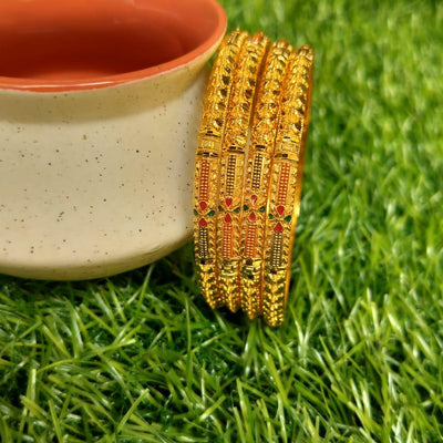 Enamel Gold Plated Bangles