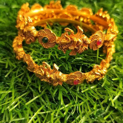 Gold Plated Lord Ganesha Bangles