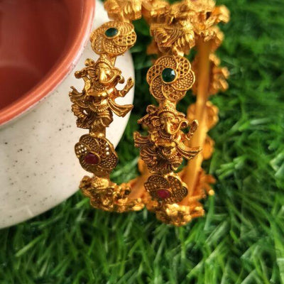 Gold Plated Lord Ganesha Bangles