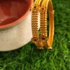 Floral Design Gold Plated Bangle