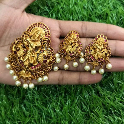 Lord Krishna Pendant Set