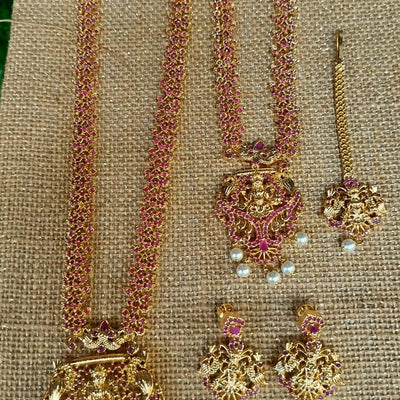 Ruby Color Bridal Jewellery Set