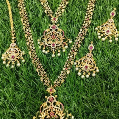 Ruby Design Bridal Combo Jewellery Set