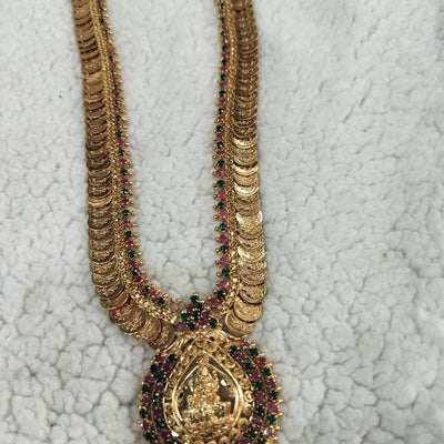 Gold Coin Lakshmi Design Jewellery Set