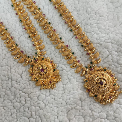Gold Lookalike Mango Design Combo Jewellery Set
