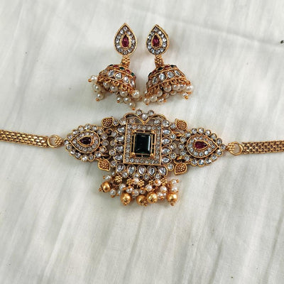 Designer Green Stone Choker Set