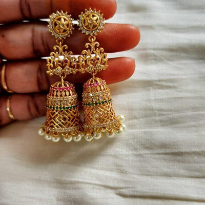 Beautiful Lotus Design Jhumka
