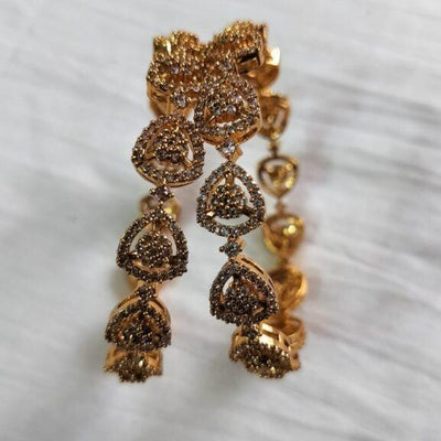 Gold Look Alike AD Stone Bangles