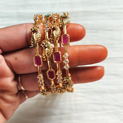 Peacock Motif Multicolor Bangle