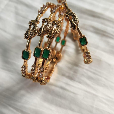Peacock Motif Multicolor Bangle
