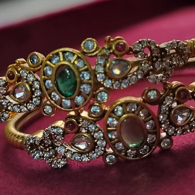Green Victorian Bangle – 2 Bangles