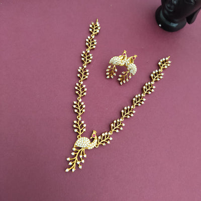 Navilu-American Diamond Necklace Set