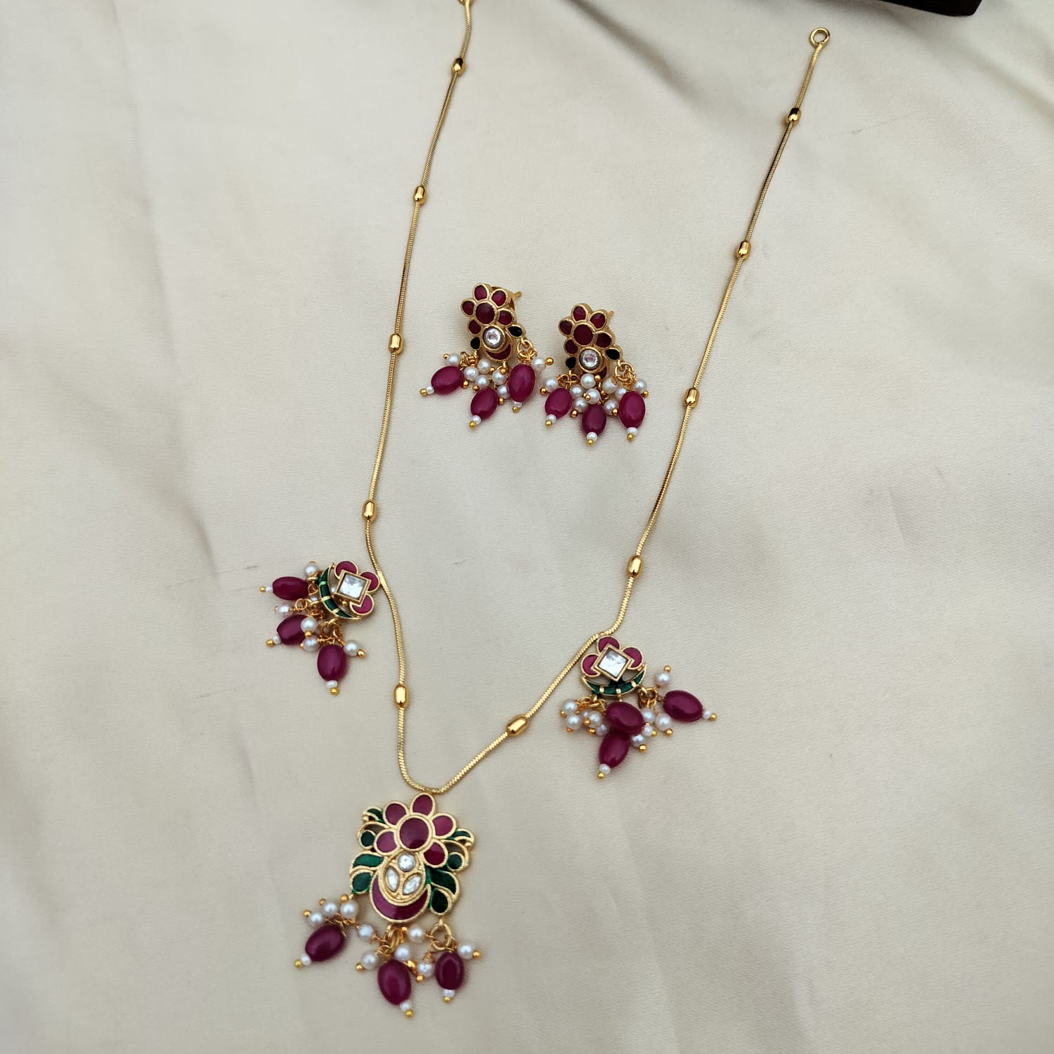 Meenakari Pendant Chain
