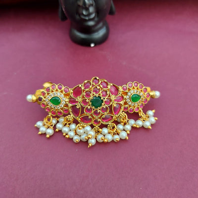 Kempu Antique Pearl Hair Clip