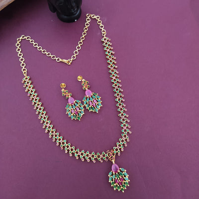 CZ Uncut Stone Necklace