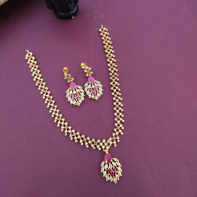 CZ Uncut Stone Necklace