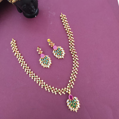 CZ Uncut Stone Necklace