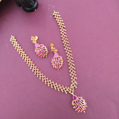 CZ Uncut Stone Necklace