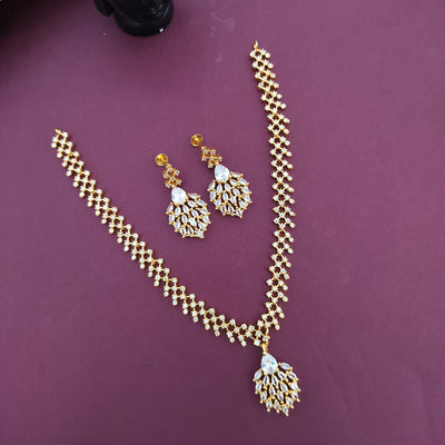 CZ Uncut Stone Necklace