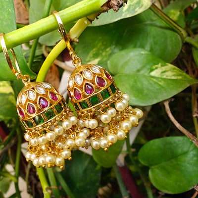 Kempu Stones with Guttapusalu Danglers