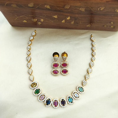 Maya Navratna Neckpiece