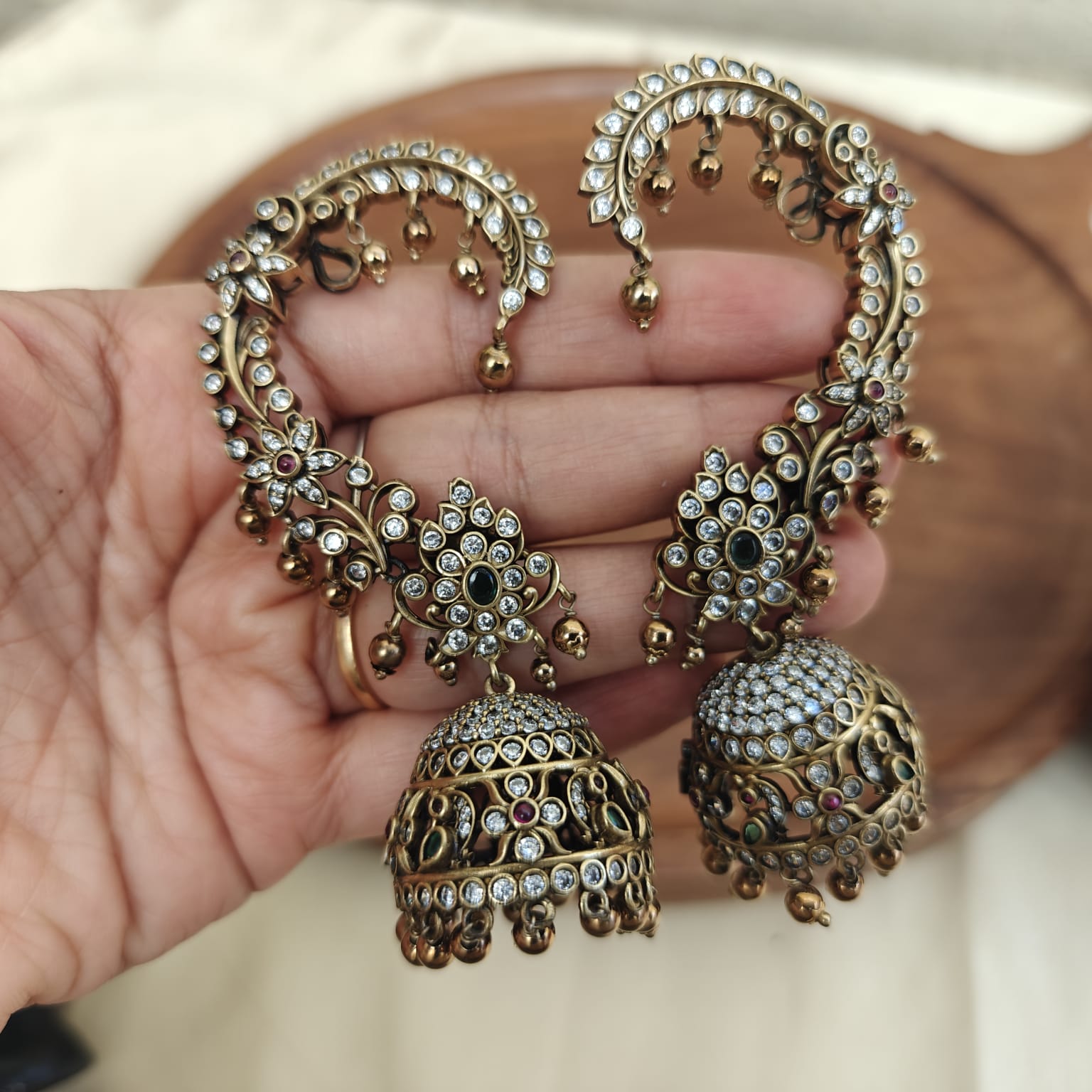 Diya Bridal Victorian Statementz Earculf Jumkha