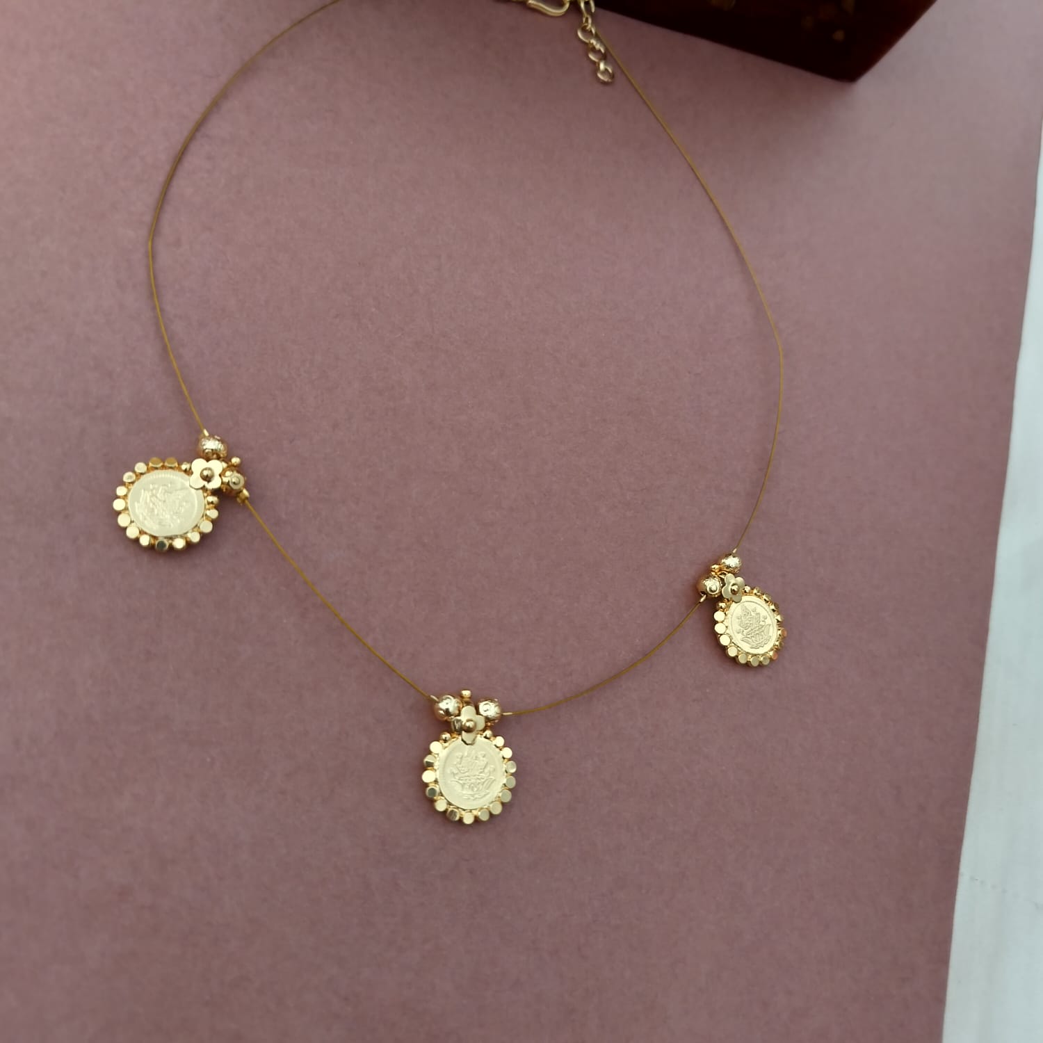 Lakshmi Coin Invisible Neckpiece