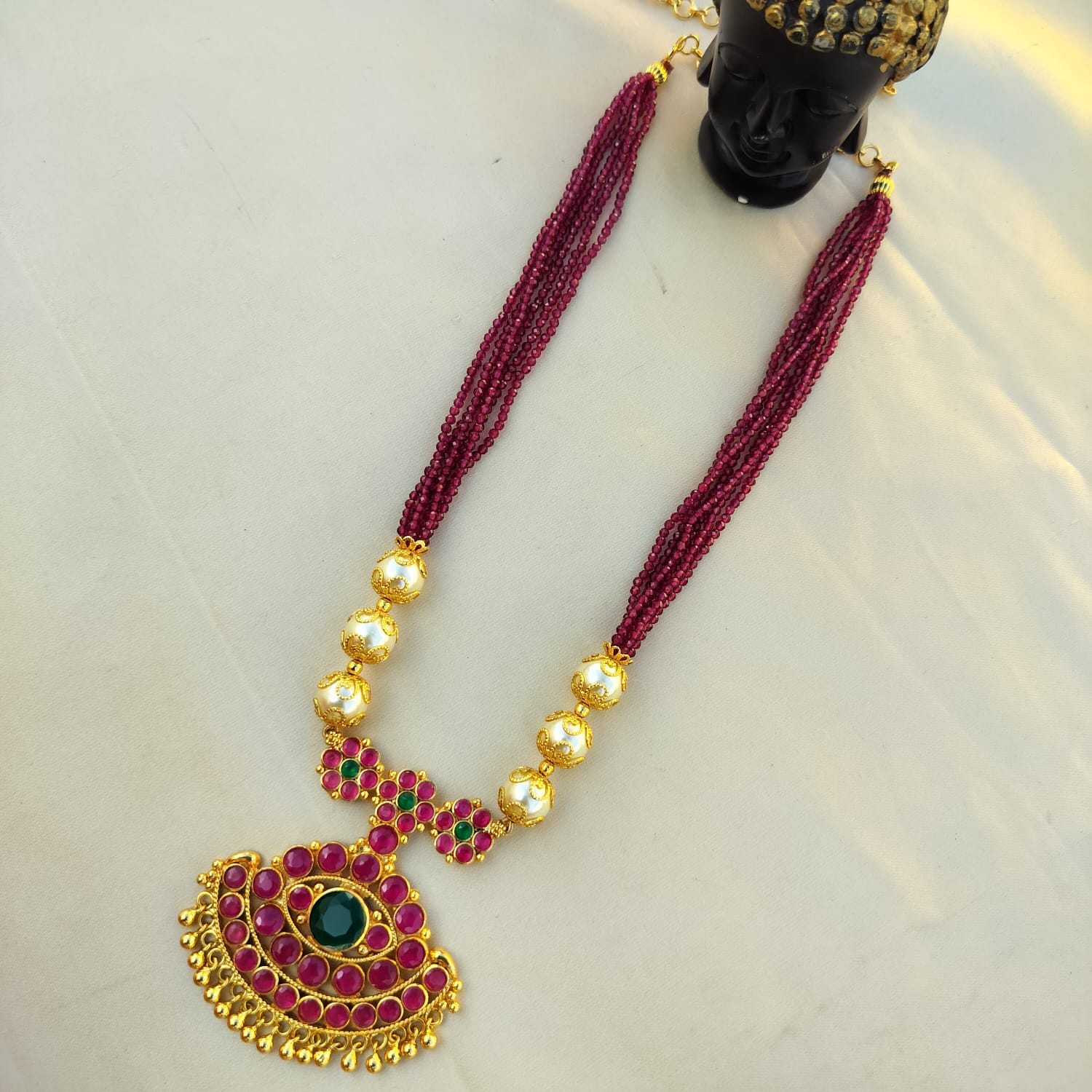 Kalyani Kempu Necklace