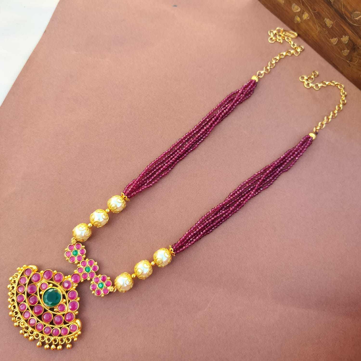 Kalyani Kempu Necklace