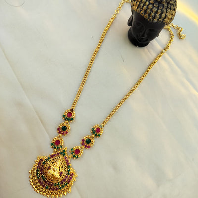 Sowmya Temple Kempu Necklace