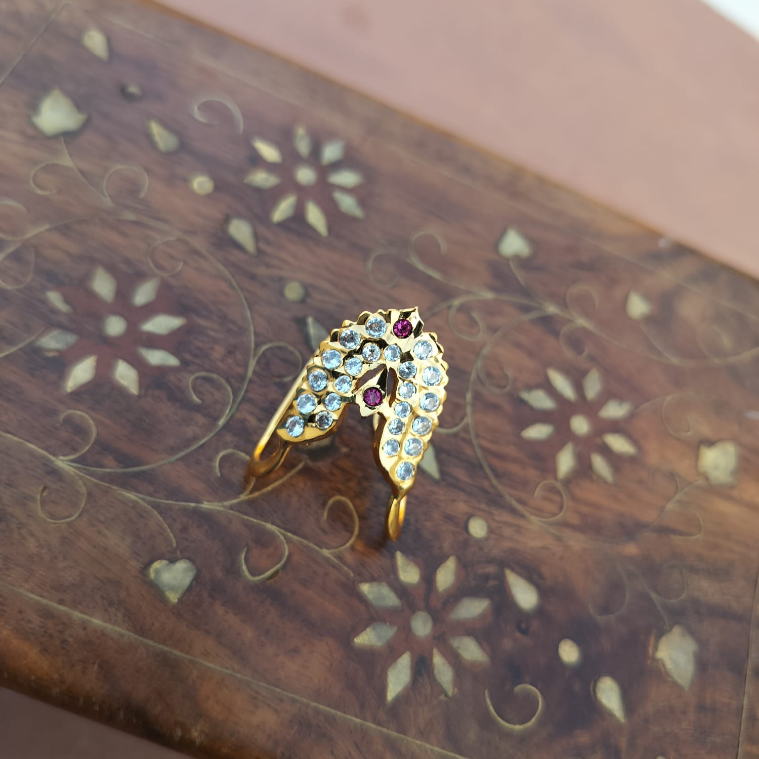 Ruby White Vanki Ring