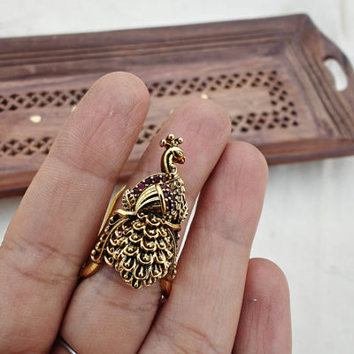 peacock vanki ring
