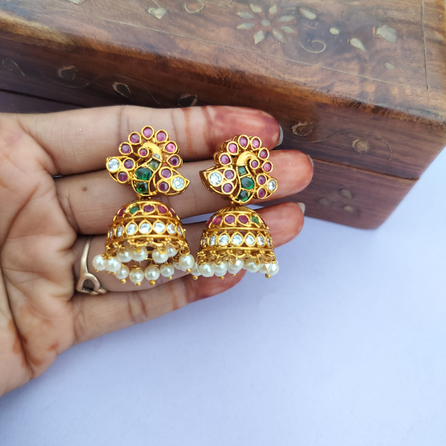  peacock Ear cuff
