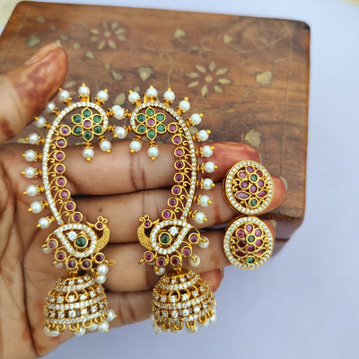 peacock earcuff