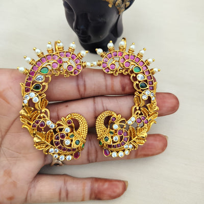 peacock earcuff