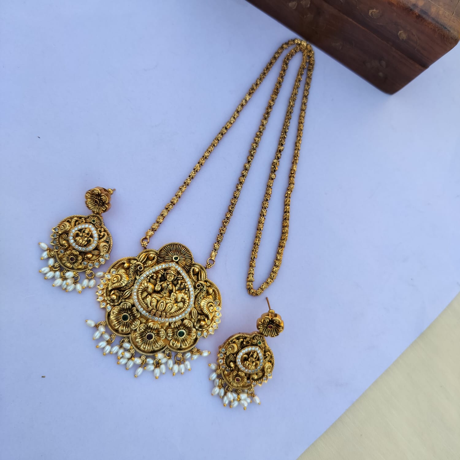 lakshmi peacock dollar chain