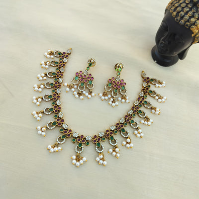 kempu pearl necklace